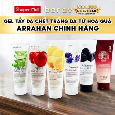 Gel Tẩy Da Chết ARRAHAN Làm Trắng Da Chiết Xuất Từ Hoa Quả 180ml 