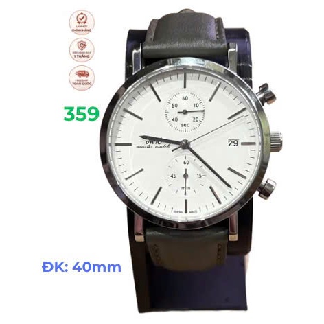 Đồng hồ MWO Master Watch MW004 Chronograph Japan – Quartz – Mặt Trắng Thanh Lịch – 5ATM