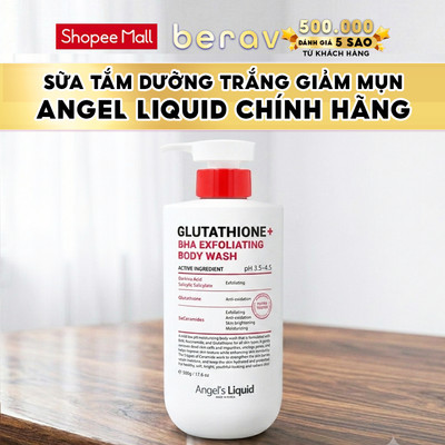 Sữa tắm Angel's Liquid Glutathione Plus BHA Exfoliating Body Wash 500ml