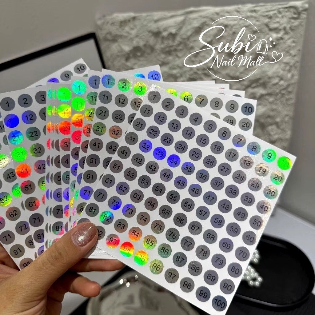 Tem dán số chai sơn từ 1 đến 100
