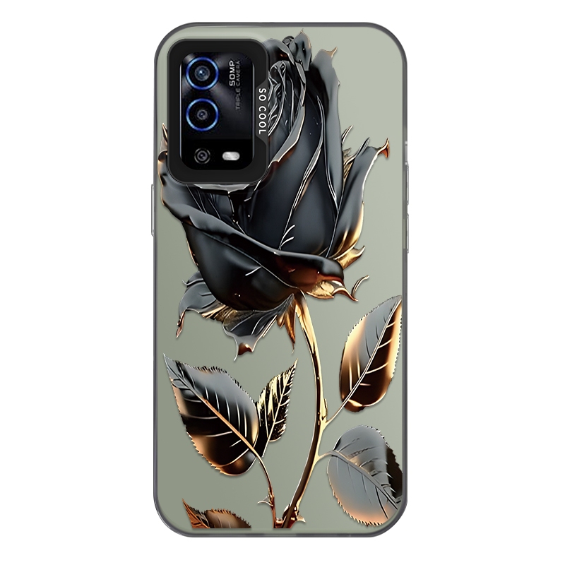 For Oppo A55/Oppo A55s/Oppo A56 Phone case,Hình ảnh Black Rose, Ốp lưng điện thoại IMD chất lượng ca