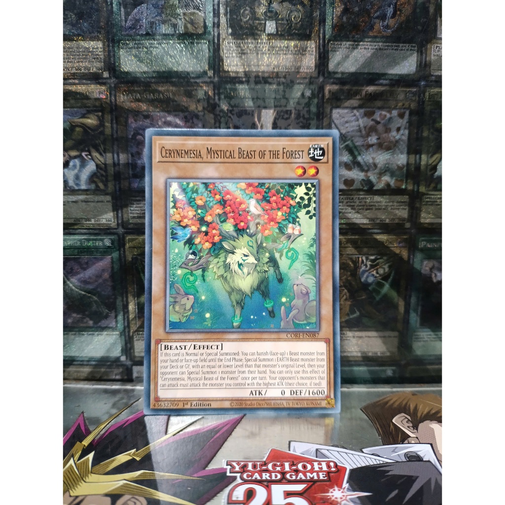 [ Đỗ Lạc Yugioh ] Thẻ Bài Mint90 Yugioh Monster Cerynemesia, Mystical Beast of the Forest