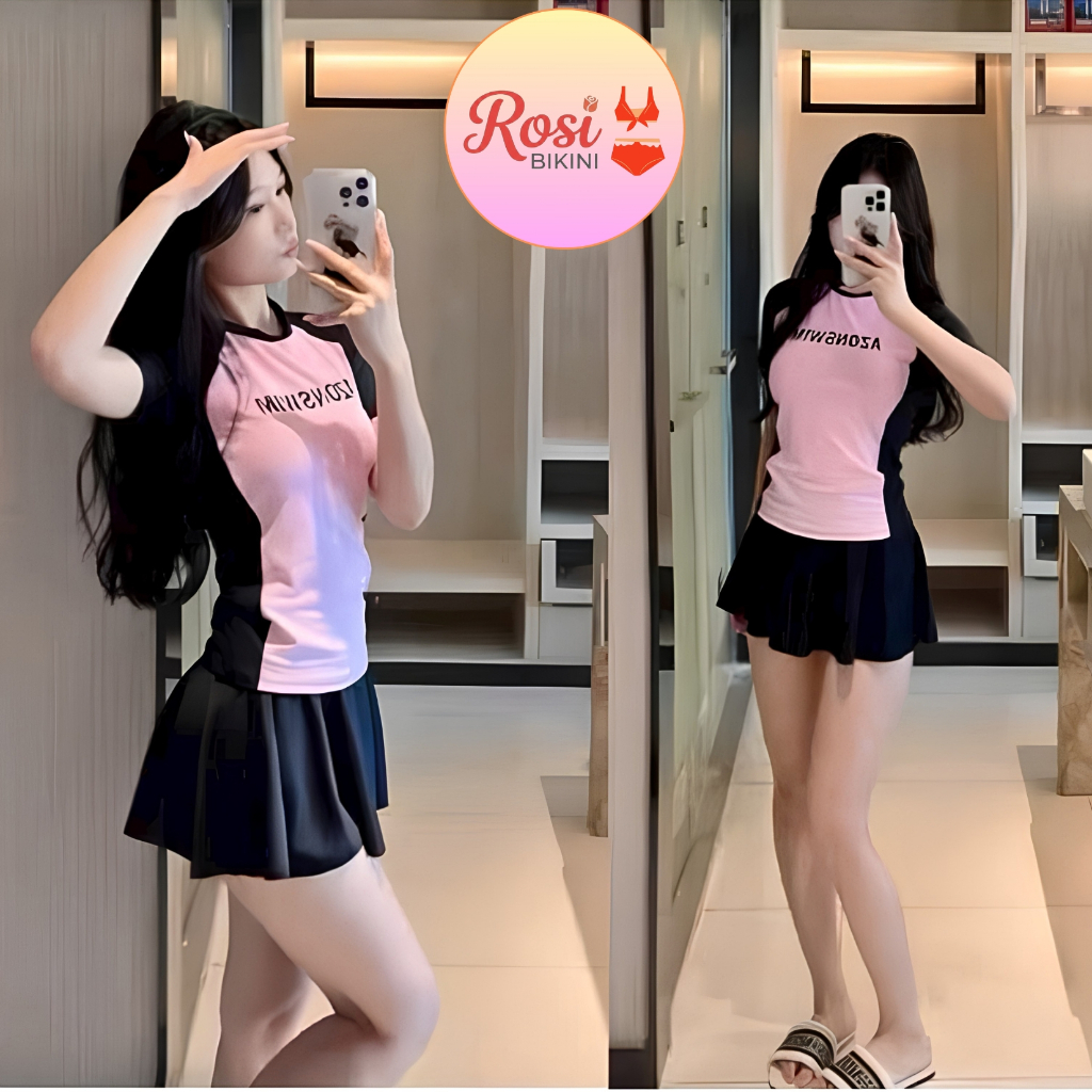 Đồ bơi nữ kín đáo quần đùi 2 lớp tay ngắn/dài thể thao chất thun co dãn thoải mái đi biển, đi bơi | BigBuy360 - bigbuy360.vn