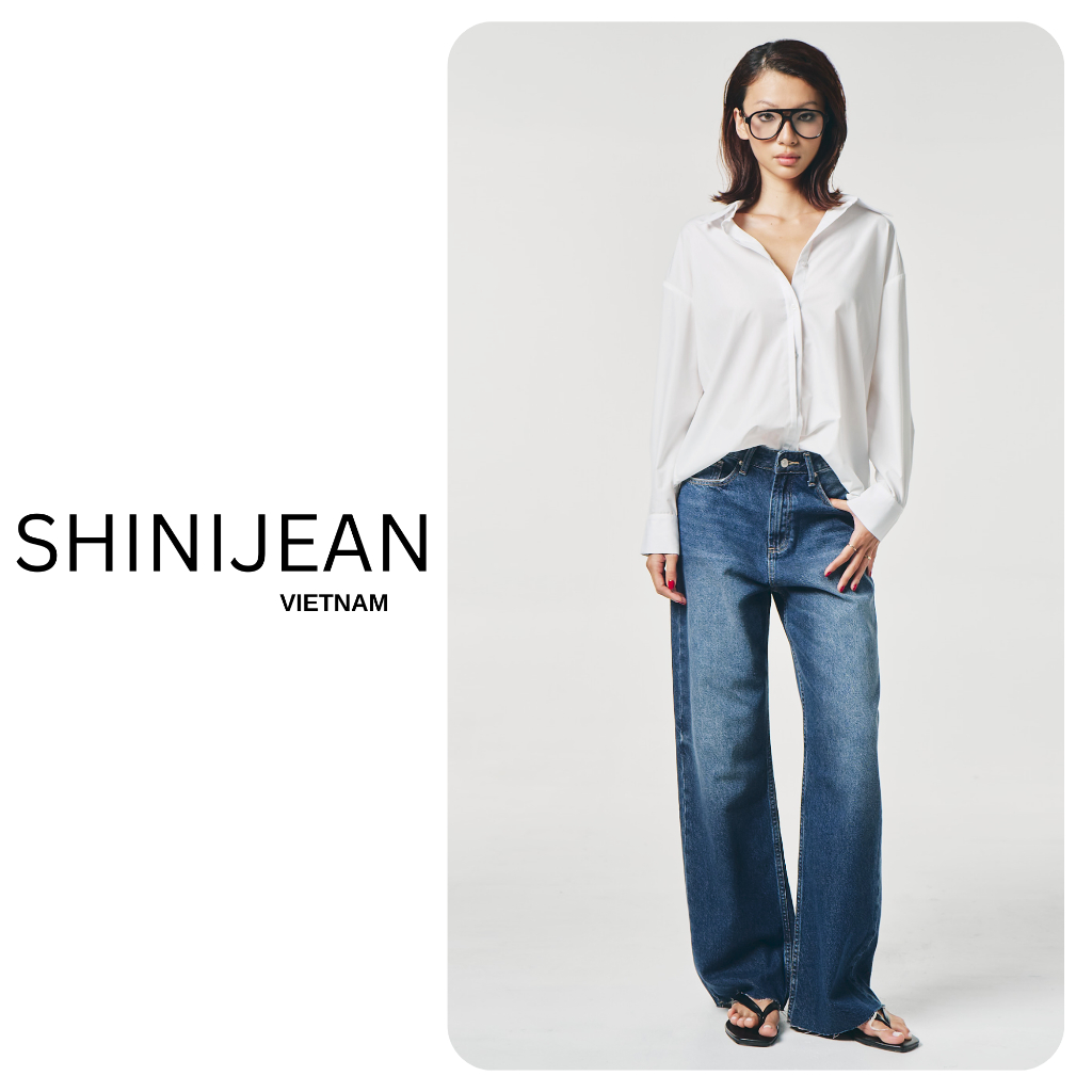 [SHINIJEAN] - MORGAN JEAN - quần jean cắt lai không co giãn dài 102 - 105cm