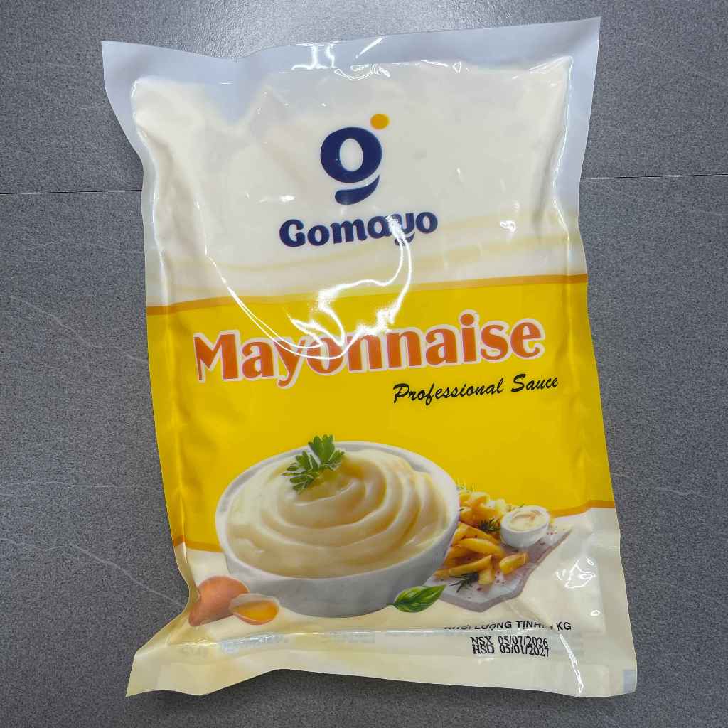 Thùng 4 hộp sốt mayonnaise GOMAYO 3KG kem trứng tổng 12kg