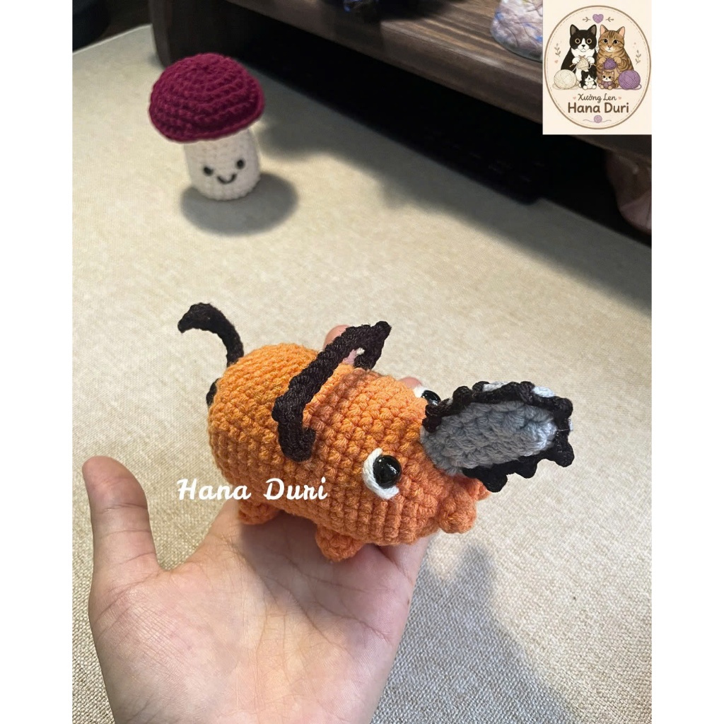 Pochita Len - Móc khoá - Hana Duri Handmade