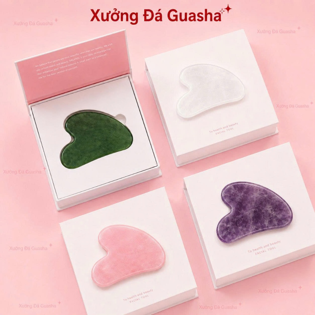 Đá Guasha Thạch Anh Massage Nâng Cơ Mặt Hiệu Quả Hàng Chính Hãng - Đá Guasha Thạch Anh Bản Cao Cấp