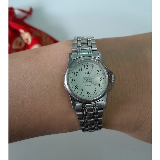 Đồng hồ nữ FEDE size 22mm dây tùy chỉnh second hand si nhật- đã qua sử dụng