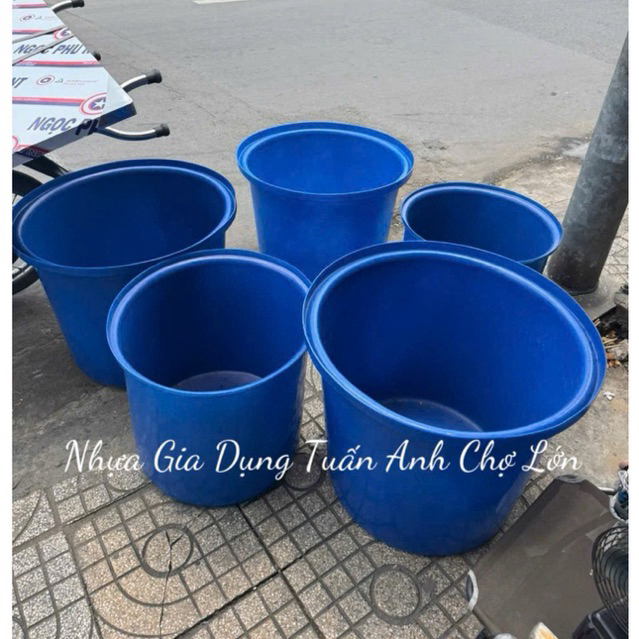 thùng nhựa trồng cây siêu bền , tank nhựa nuôi cá 200 lít - thùng nhựa tròn