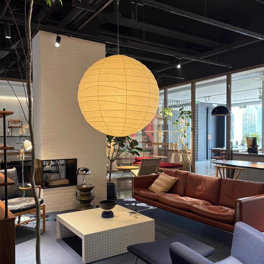Đèn lồng giấy Isamu Noguchi, mang phong cách wabi-sabi Nhật Bản, đèn treo phòng ngủ, đèn treo phòng 