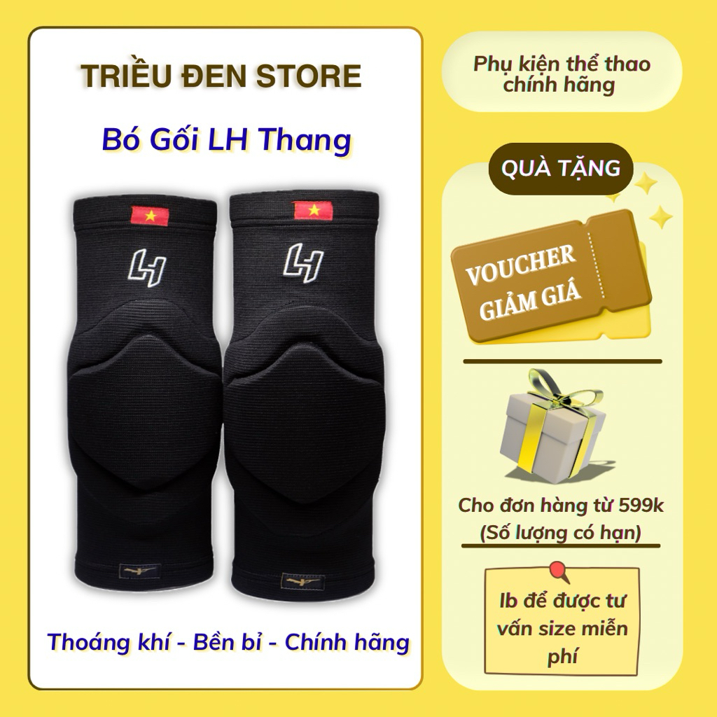 Bó Gối LH Thang (Steps) Cao Cấp Bảo Vệ Tối Ưu Gối - Dày 3.5cm Hạn Chế Va Đập Cho Người Chơi Thể Thao