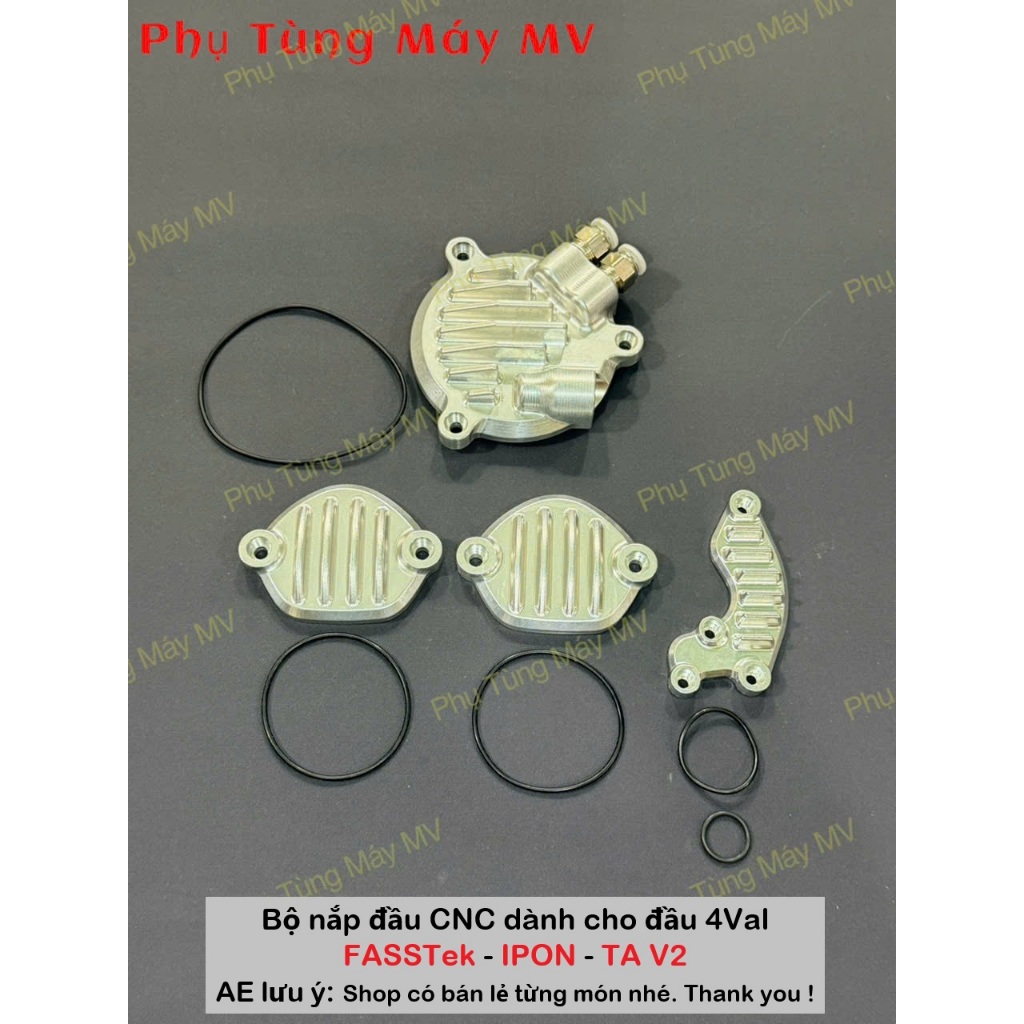 Nắp đầu CNC 3D dành cho đầu 4Val xe Wave Dream. FASSTek/IPON/TA V2