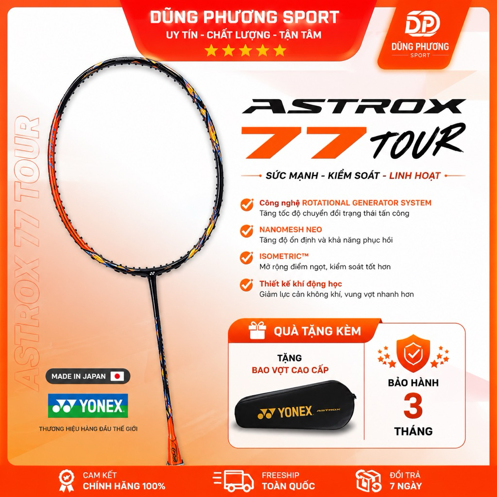 [HỎA TỐC] Vợt Cầu Lông 77Tour  Chính Hãng  | Dũng Phương Badminton