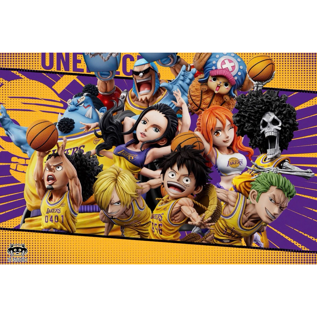 (Full Team không lẻ) 7 mô hình Resin WCF chính hãng Yz Studio One Piece Dream Team Luffy Bóng Rổ Lak