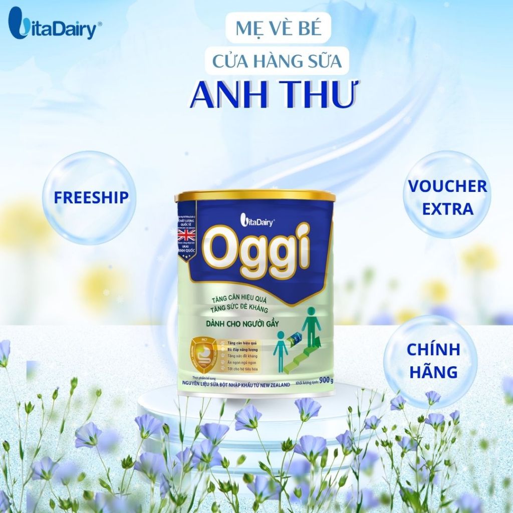 Oggi người gầy, sản phẩm cho người biến ăn, kém hấp thu, hổ trợ lên cân Vitadairy.