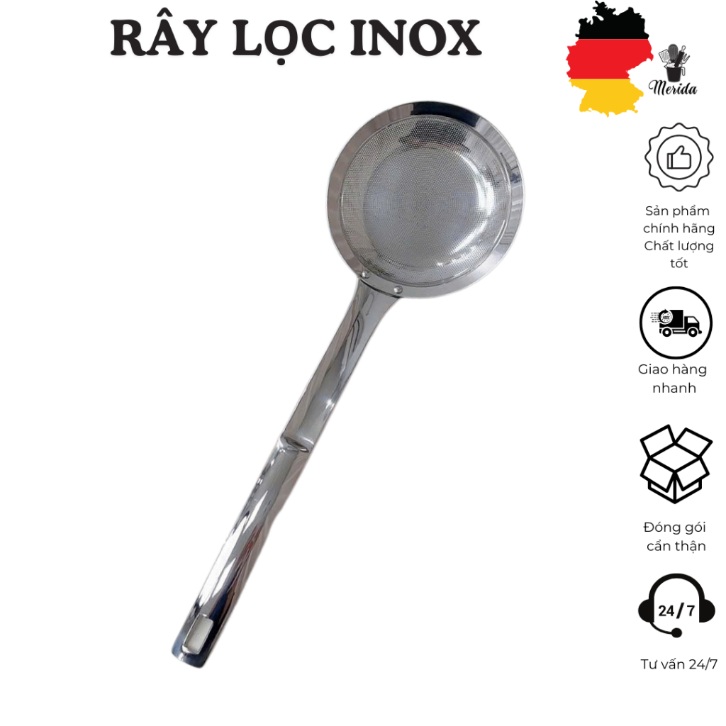 Vá lưới inox 304, muỗng lưới lọc dầu, vá vợt thực phẩm, muỗng lọc nước dùng, vá lưới, vá hớt bọt