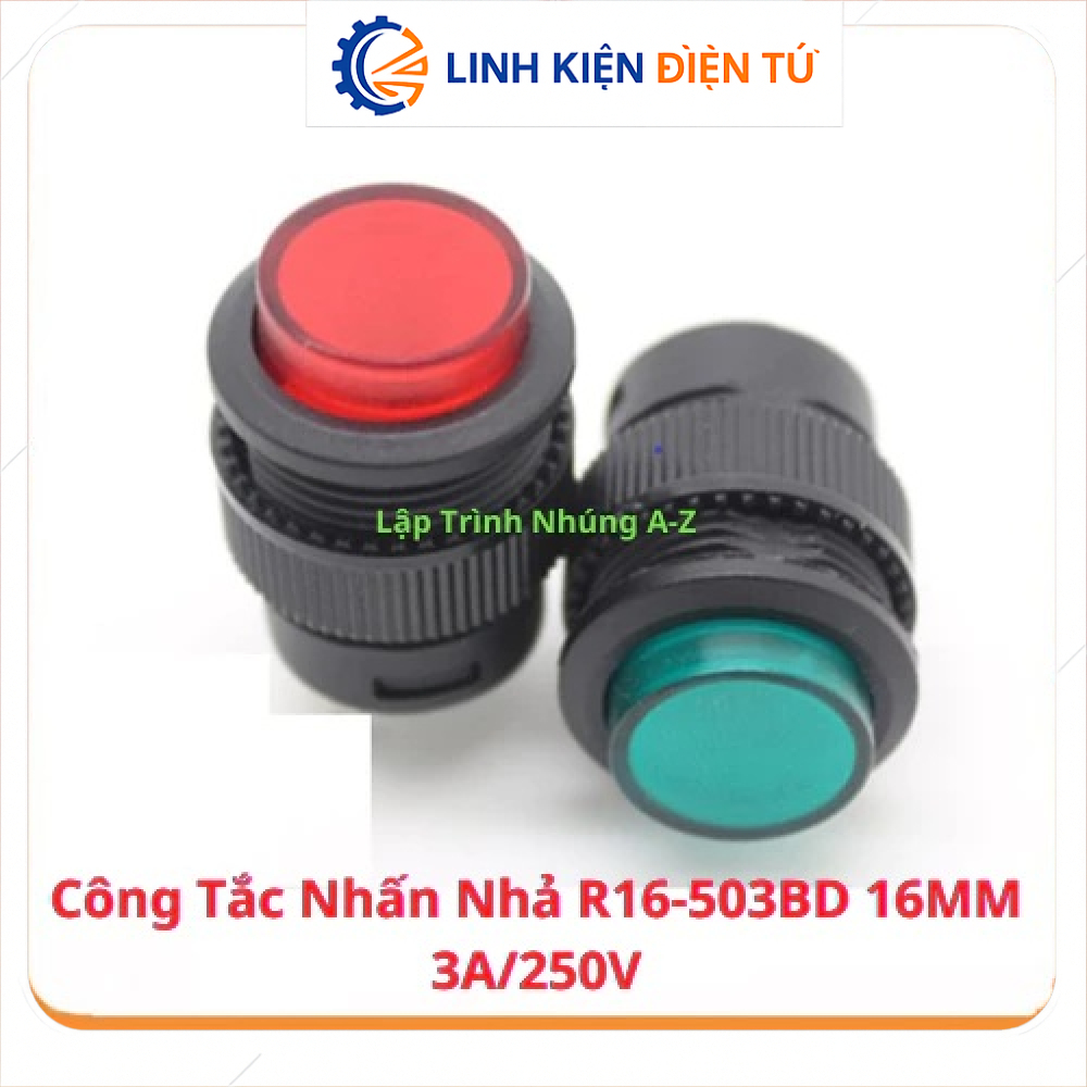 [Linh Kiện Điện Tử][G40] Công Tắc Nhấn Nhả R16-503BD 16MM 3A/250V