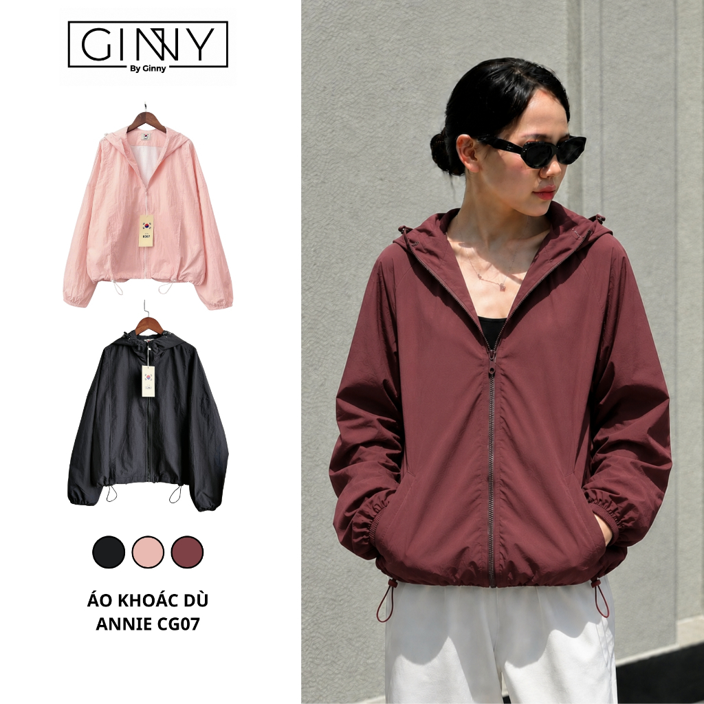 𝐆𝐈𝐍𝐍𝐘 Áo Khoác Annie V1 | V2 Chống Nắng Form Basic Chất Vải Dù Trượt Nước Ginhouse x 9397