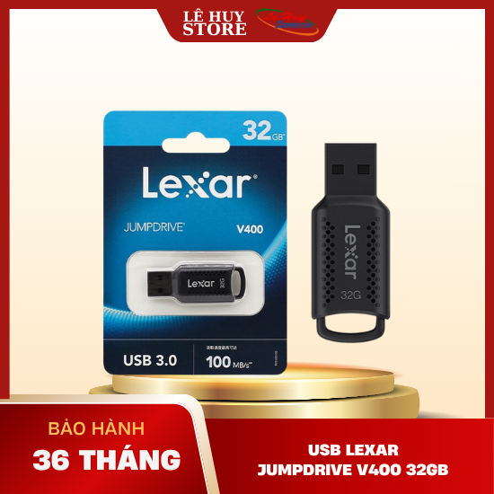 USB Lexar JumpDrive V400 USB 3.2 Gen 1 32GB LJDV400032G-BNBNG - Hàng Chính Hãng