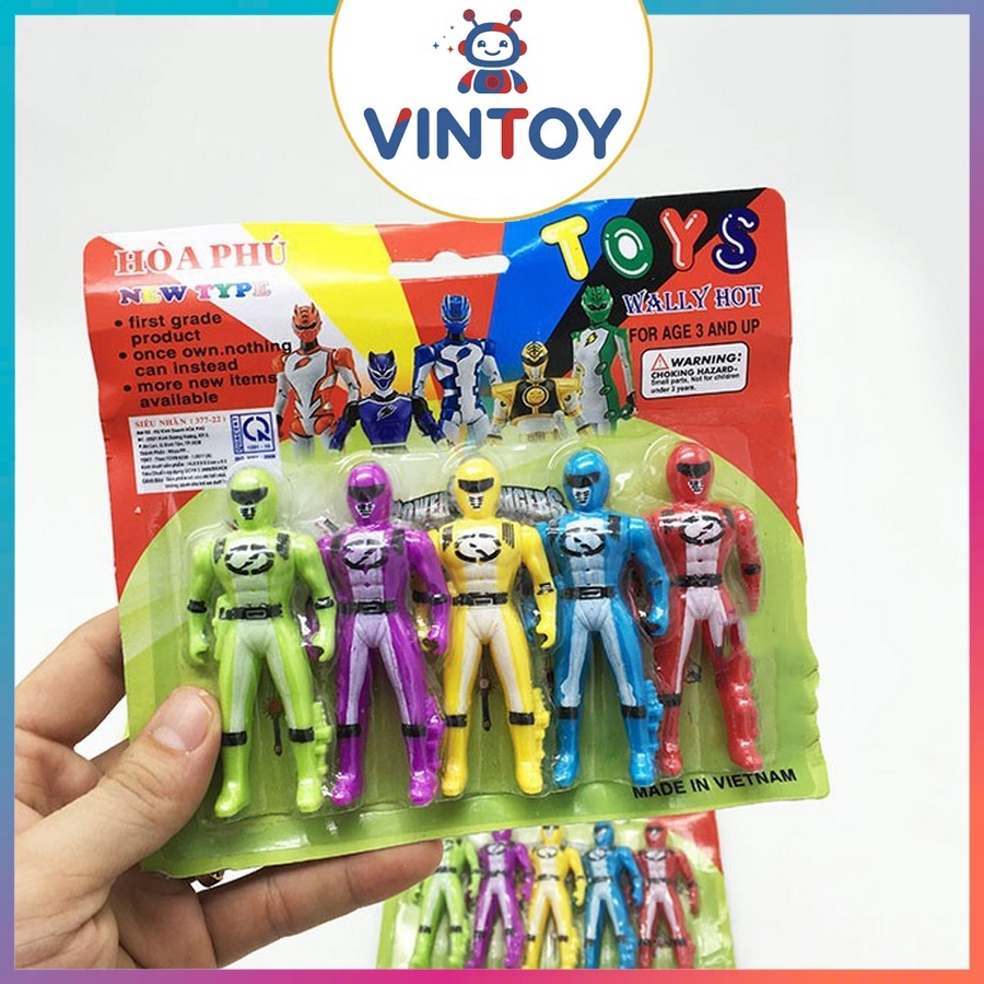 Vỉ Đồ Chơi 5 Anh Em Siêu Nhân Mini Bằng Nhựa Đồ Chơi Trẻ Em Nhập Vai Siêu Anh Hùng