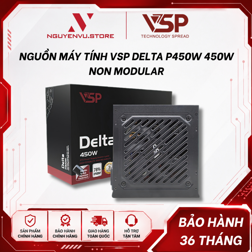 Nguồn máy tính VSP Delta P450W 450W - P550W 550W - Hàng chính hãng