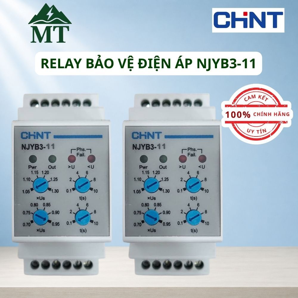 Relay Bảo Vệ Điện Áp 1 Pha AC220V NJYB3-11 CHINT | Bảo Về Mất Pha, Đảo Pha, Lệch Pha