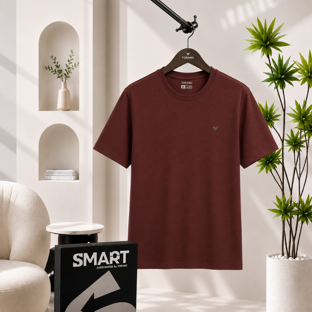 Áo thun nam trơn SMART CORE TEE TORANO chất cotton mát lạnh thoáng khí, thấm hút mồ hôi và co giãn thoải mái FSTS001