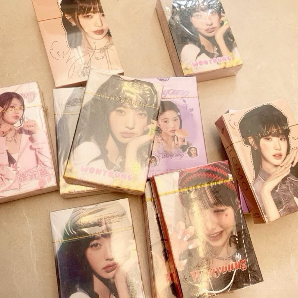 Lomo card Wonyoung ive card desk sticker