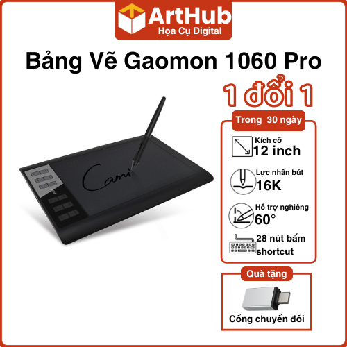 Bảng Vẽ Điện Tử Gaomon 1060 Pro 8192 Mức Lực Nhấn - Bảng Vẽ Máy Tính Đồ Họa Học Online Giá Rẻ