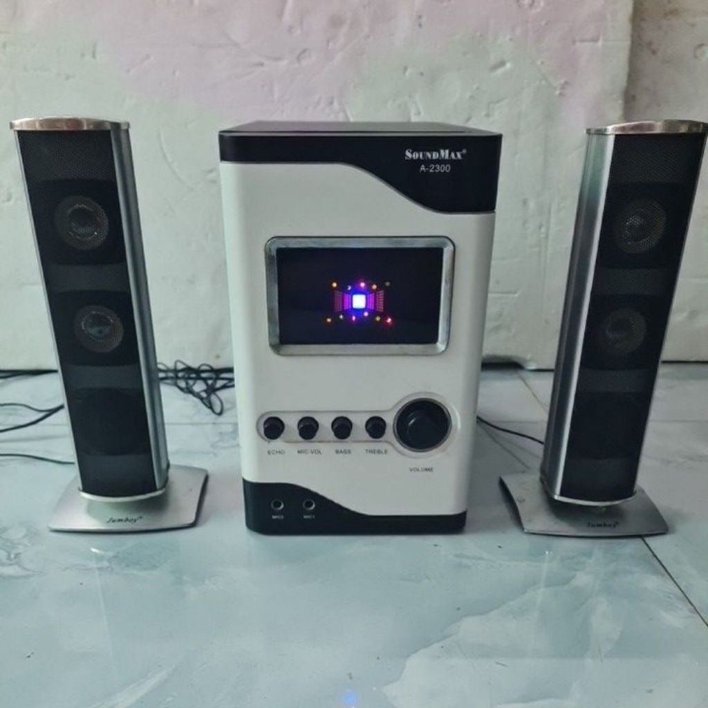 BỘ LOA VI TÍNH 2.1 SOUNDMAX, model:A-2300, CÓ KARAOKE,ĐÃ GẮN BLUETOOTH 5.0, hai loa con JUMBOY, hàng