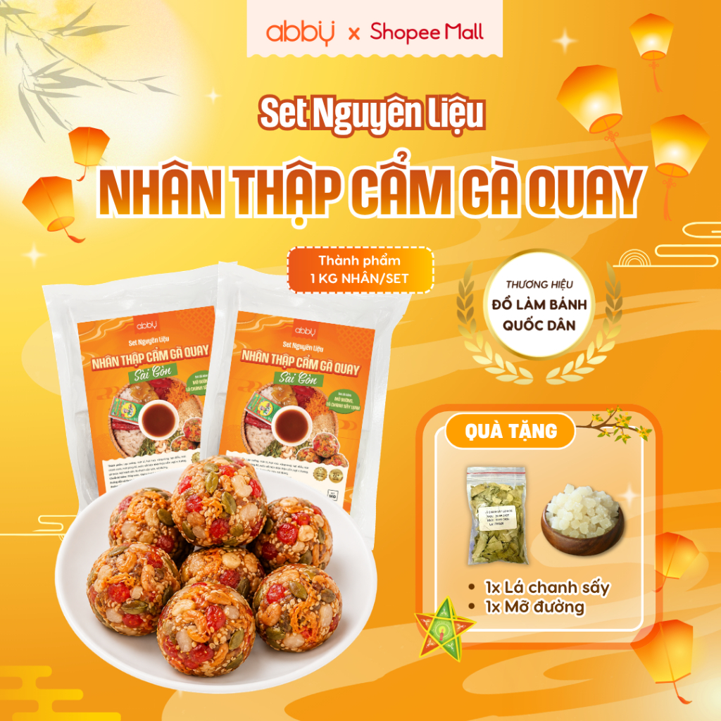 [ABBY] Set nguyên liệu làm nhân thập cẩm bánh trung thu vị truyền thống, vị gà quay -Thành phẩm 1kg