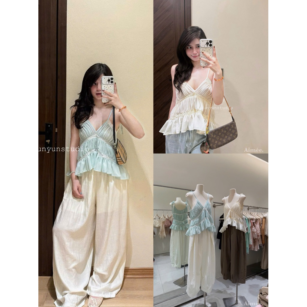 𝐀𝐢𝐦𝐞́𝐞.𝐬𝐭𝐮𝐝𝐢𝐨 ÁO 2S XẾP LY PHỐI REN