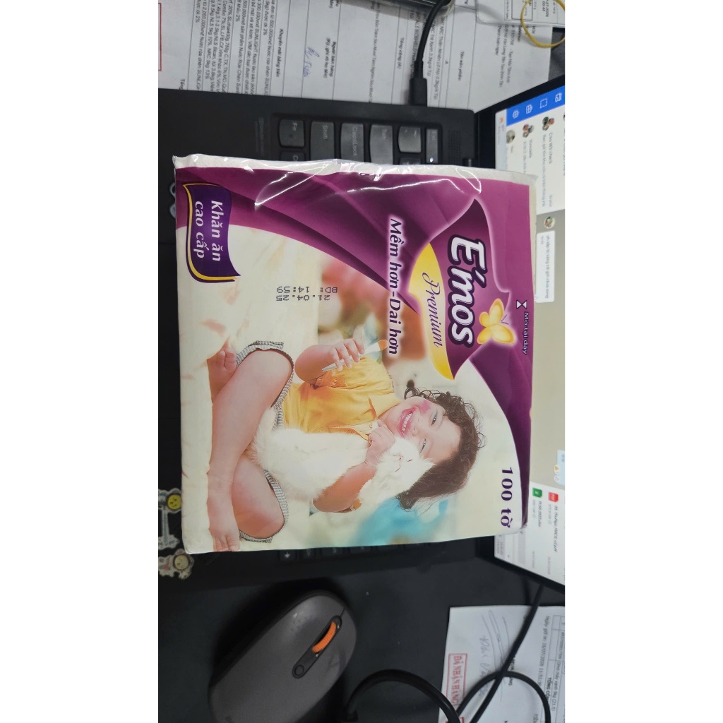 Giấy ăn Emos gói 100 tờ, khăn giấy cao cấp 1 lớp Emos, (size 30 x 30cm) Chính Hãng Tiết Kiệm