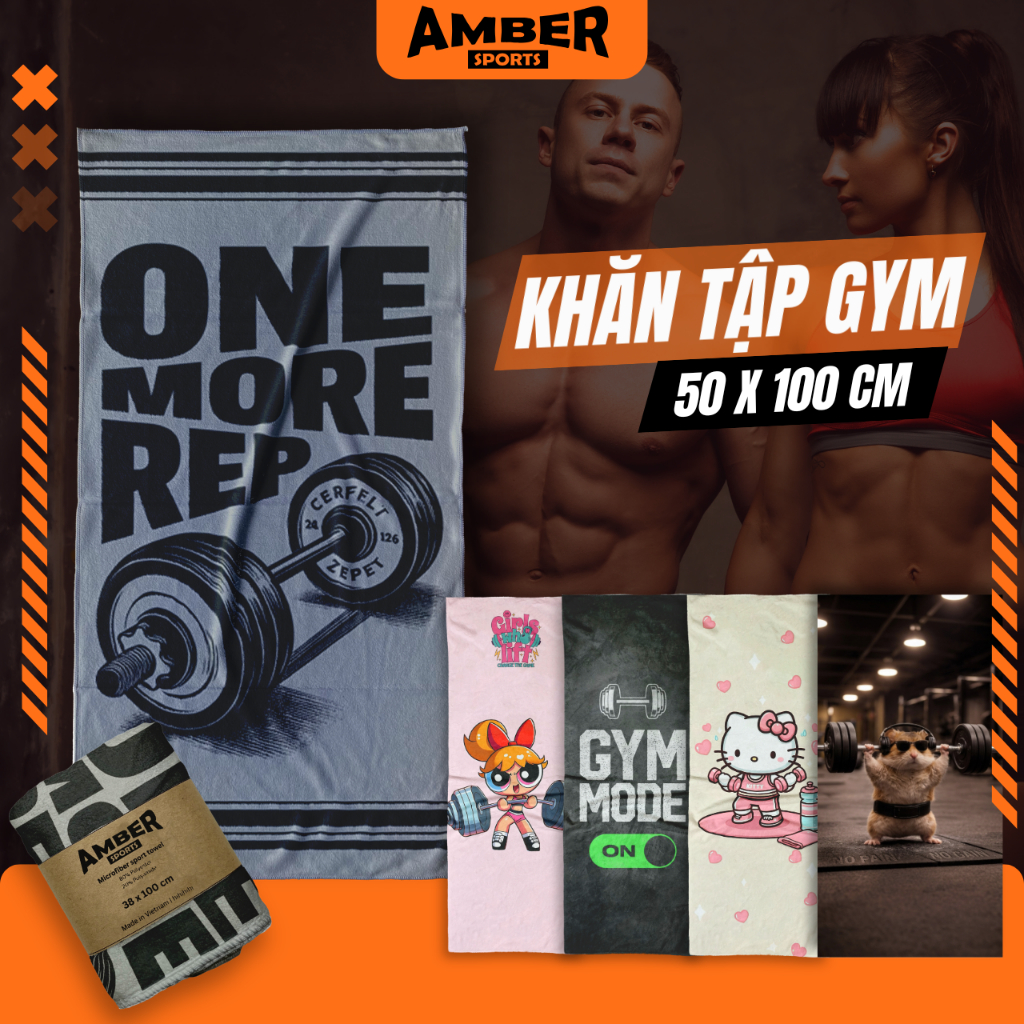 Khăn tập GYM, khăn microfiber 50x100 CM khăn lau mồ hôi tập GYM tập YOGA thấm…