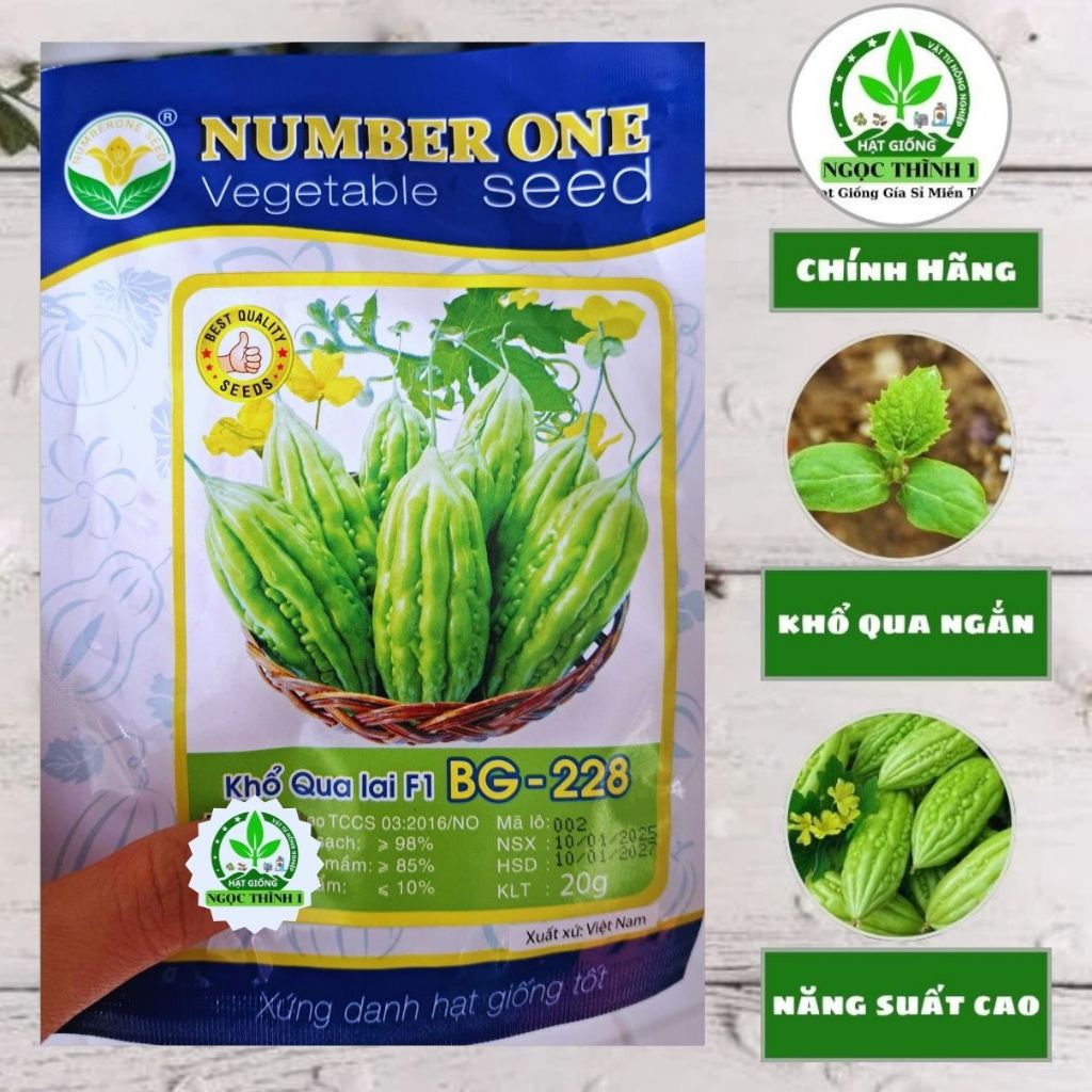 Hạt Giống Khổ Qua Lai F1 BG-228 NUMBER ONE (Gói 20 gram)