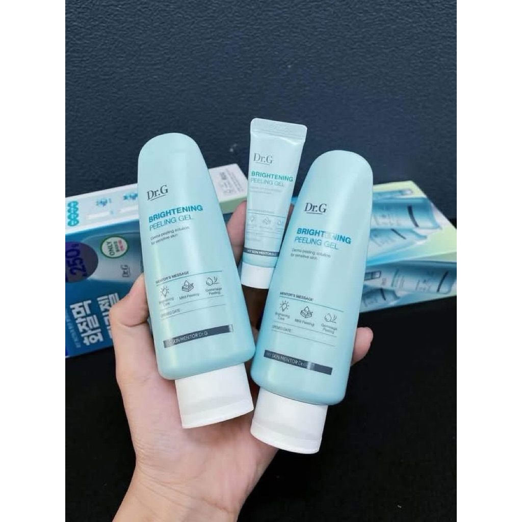 Tẩy da chết nhà Drg - 𝐃𝐑.𝐆 𝐁𝐑𝐈𝐆𝐇𝐓𝐄𝐍𝐈𝐍𝐆 𝐏𝐄𝐄𝐋𝐈𝐍𝐆 𝐆𝐄𝐋  tuýp 120g tách set