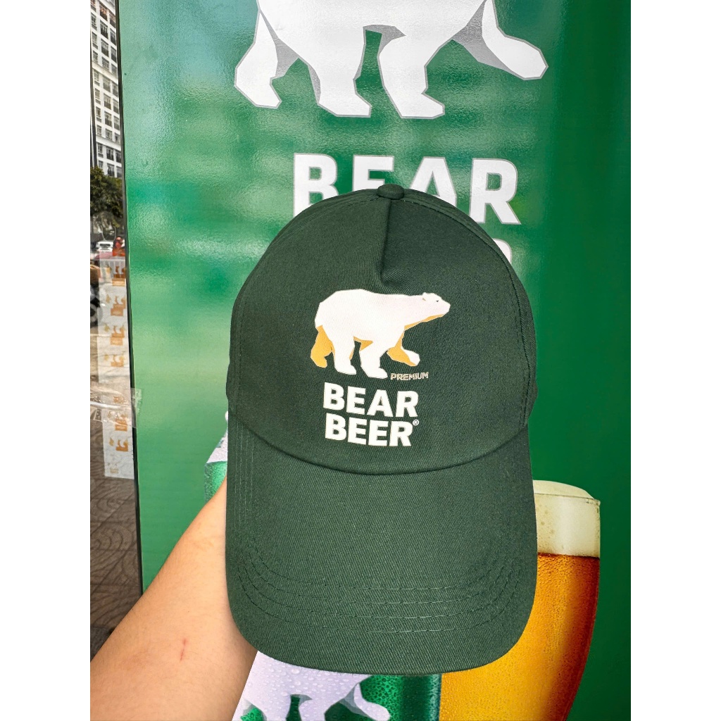 Mũ Lưỡi Trai Beer Bear Logo Gấu – Nón Nam Nữ Kaki