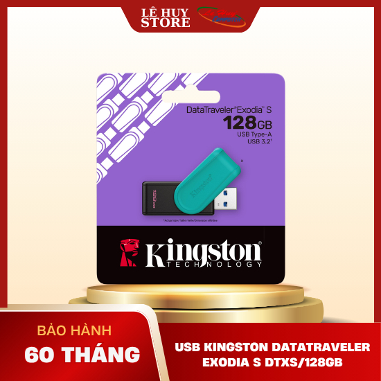USB KINGSTON 128Gb EXODIA S 3.2 (DTXS/128GB) - Hàng Chính Hãng