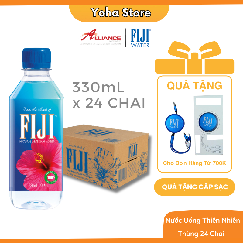 [Earth's Finest Water] Nước Khoáng Nhập Khẩu Fiji Thùng 330ml x 24 Chai - Thương Hiệu Tại Mỹ