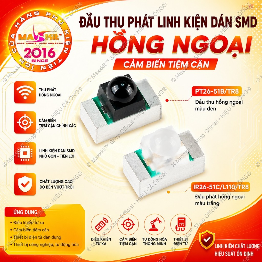 Cặp cảm biến tiệp cận bộ thu phát SMD Hồng Ngoại PT26-51B / TR8 IR26-51C / L110 / TR8 1206 IR