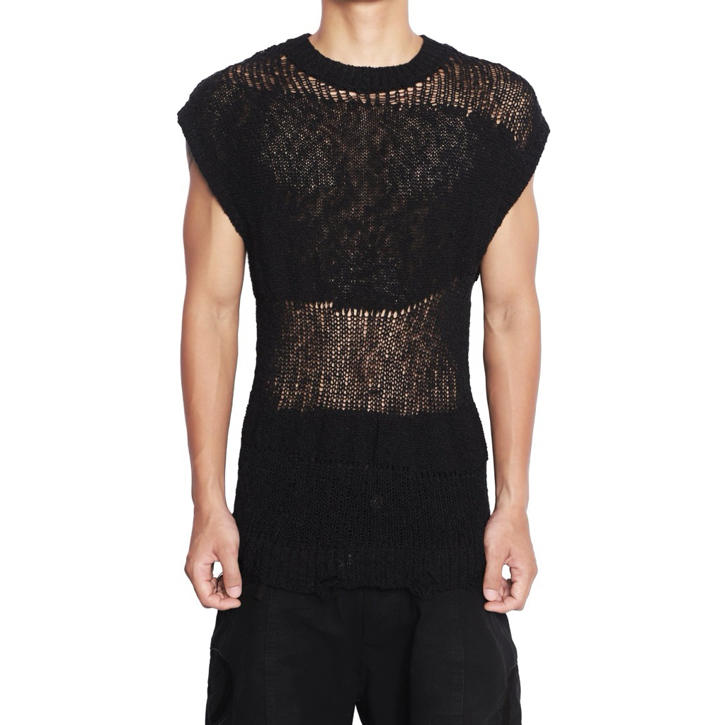 Áo Len Tanktop Goldie "EMPTY KNIT" Màu Đen