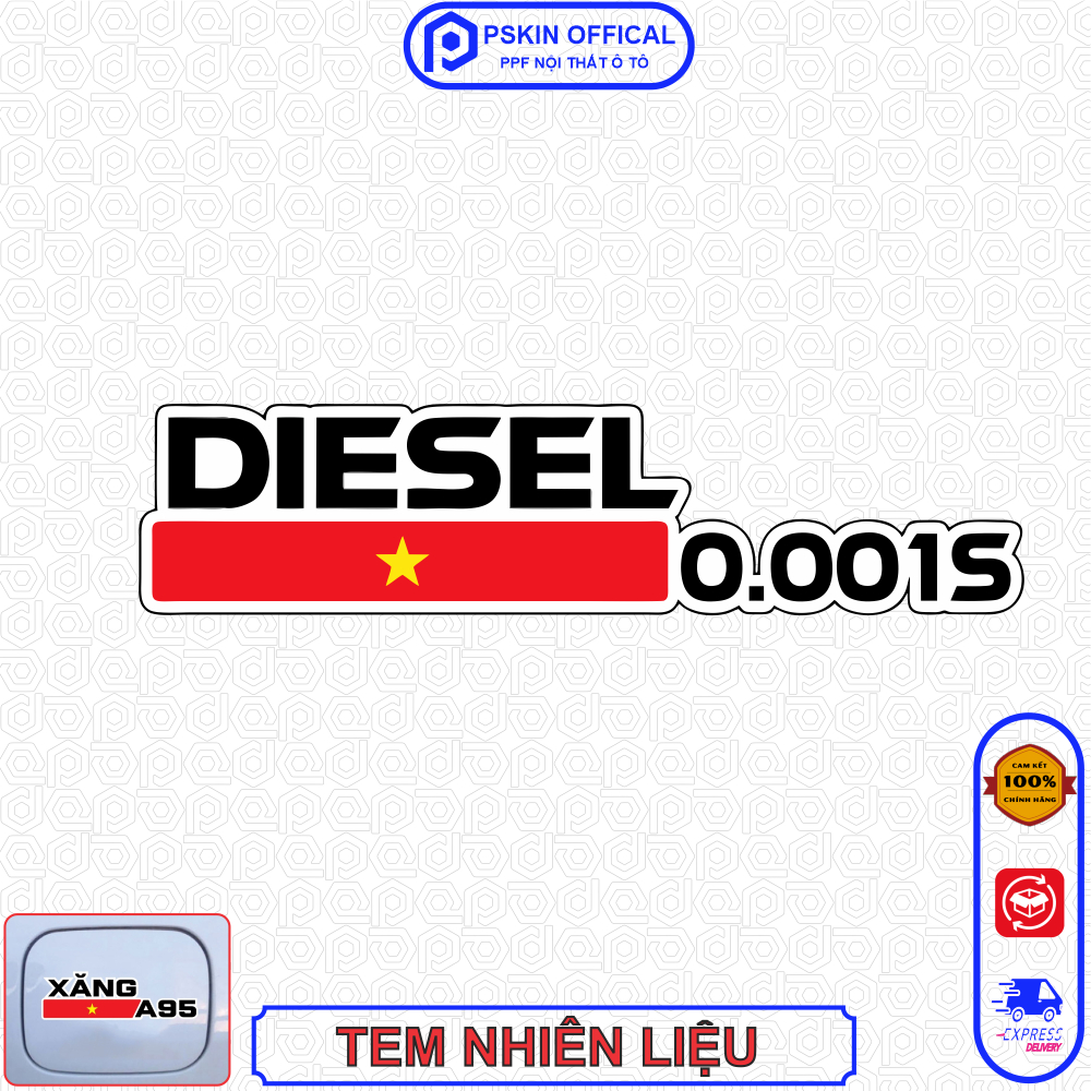 TEM NHIÊN LIỆU CỜ VIỆT NAM E10, E5, A95, DIESEL, DẦU DO 0.001S, SẠC ĐIỆN DÁN NẮP BÌNH XĂNG Ô TÔ