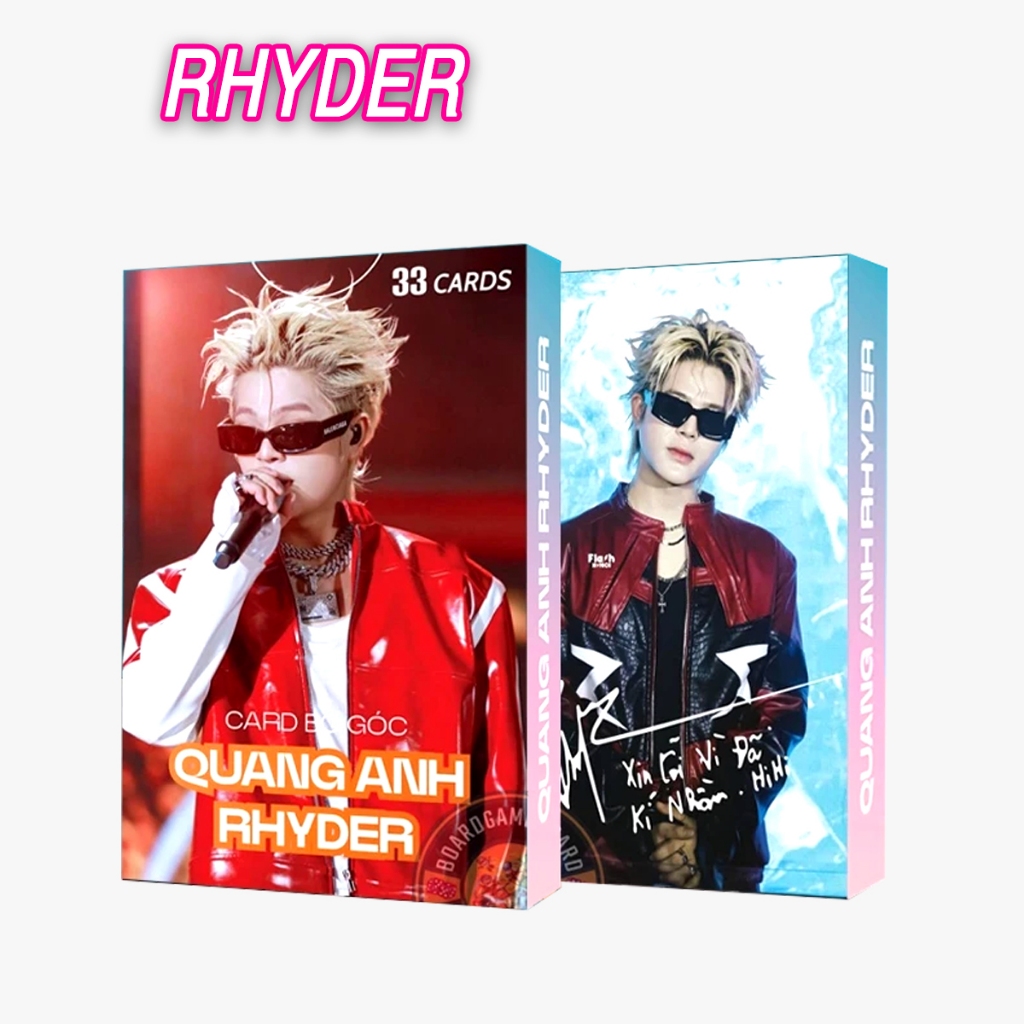Ảnh QUANG ANH RHYDER Anh Trai Say Hi 33 Tấm Ảnh Có Chữ Ký - Card Anh Trai Say Hi Photocard Hình Ảnh 