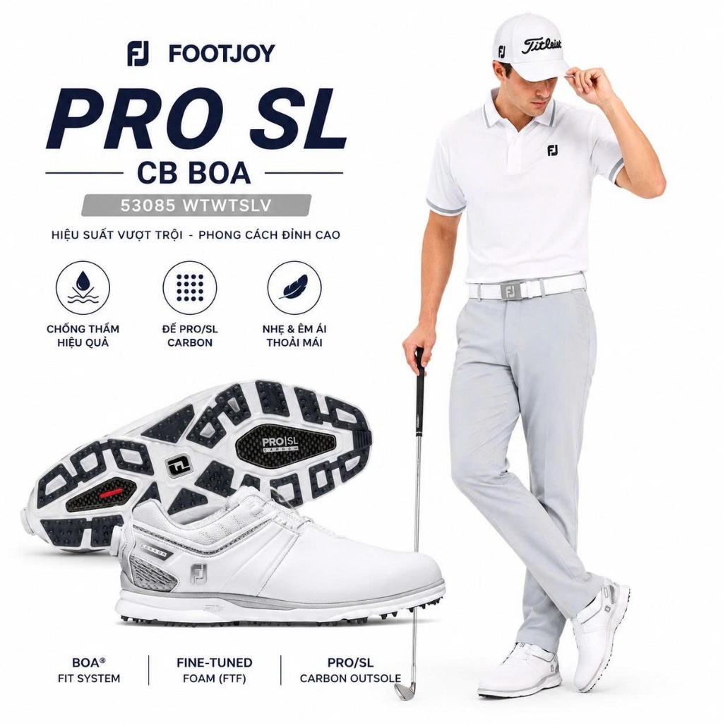Thanh lý giày golf nam chính hãng FootJoy Pro SL Carbon BOA #53085