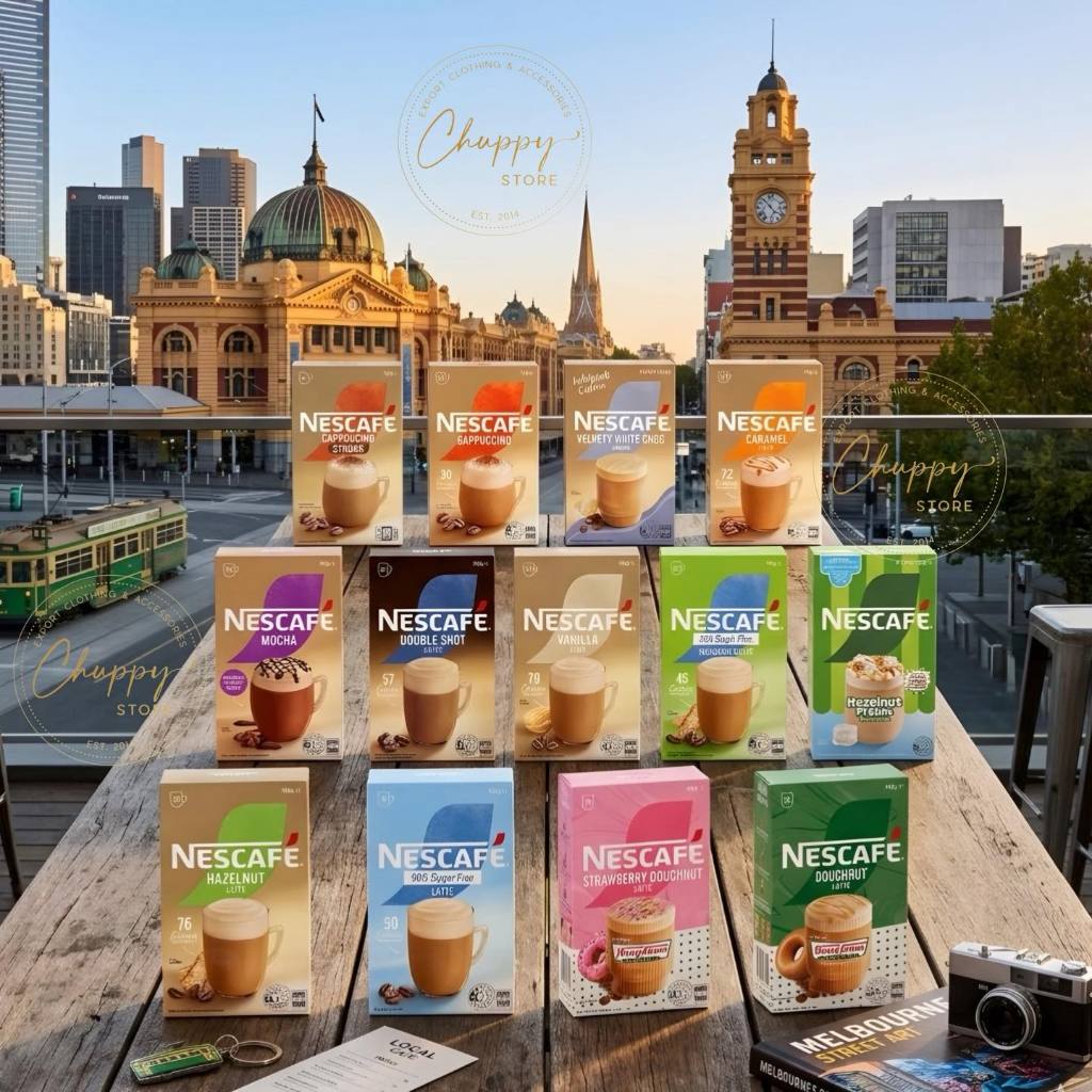 [HÀNG NHẬP ÚC BAY AIR FULL BILL] Nescafe Coffee Sachets - Hộp cà phê hoà tan Nescafe nhiều vị
