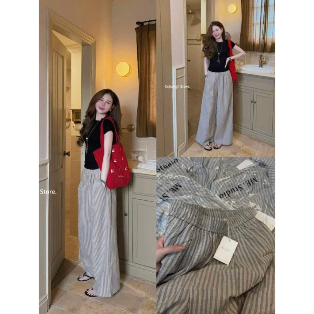 [𝐒𝐮𝐙𝐲] Quần Kẻ Sọc Me.Studio QCCC (Ống35 Dài 96cm)