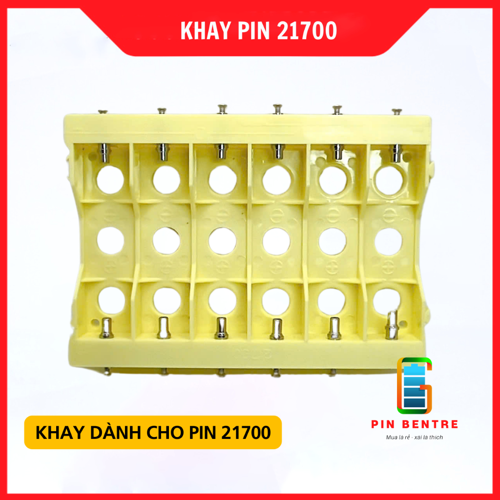 Khay Pin 21700 dạng có lò xo dể tháo lắp ( Khung 6 Pin )