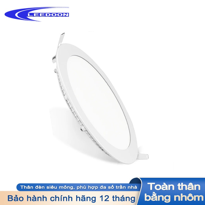 Đèn LED âm trần siêu mỏng, đèn Panel siêu sáng, đèn rọi trần tròn cho nhà ở & cửa hàng, lắp đặt trên