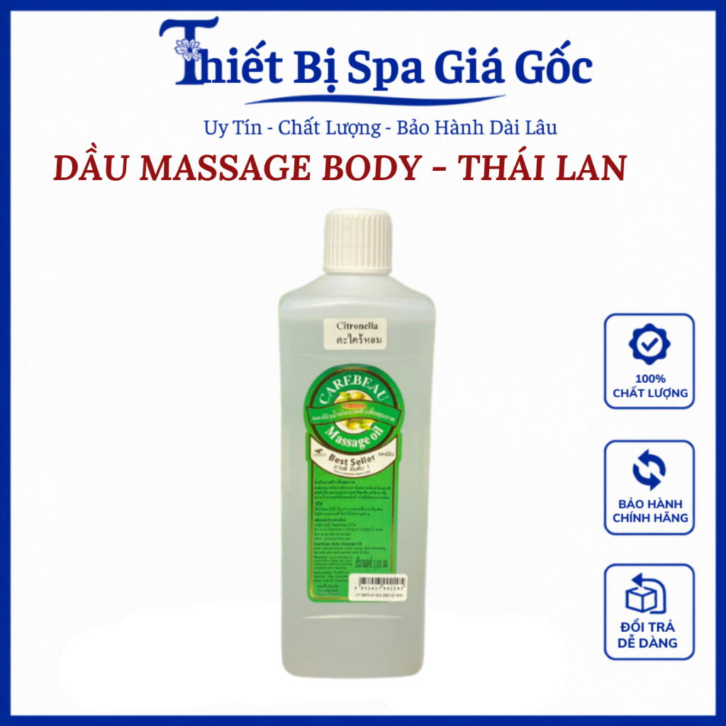 Dầu Massage Body Care Beau Thái Lan [Chai 1000ml] Tinh Dầu Mát Xa Toàn Thân Hương Lavender Hoa Hồng 
