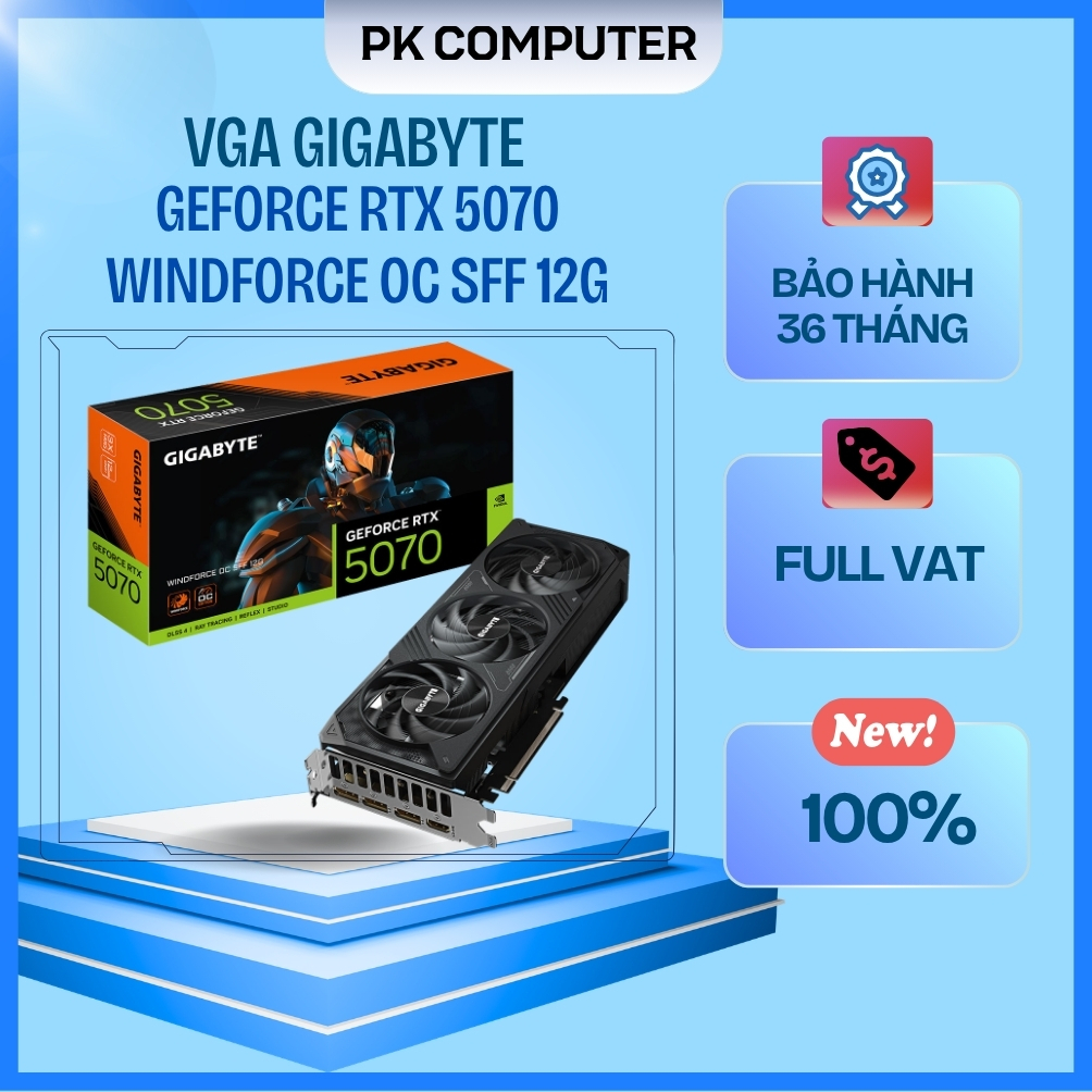 VGA Gigabyte RTX 5070 WINDFORCE OC SFF 12GB (N5070WF3OC-12GD)